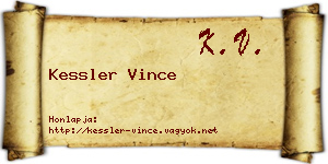 Kessler Vince névjegykártya
